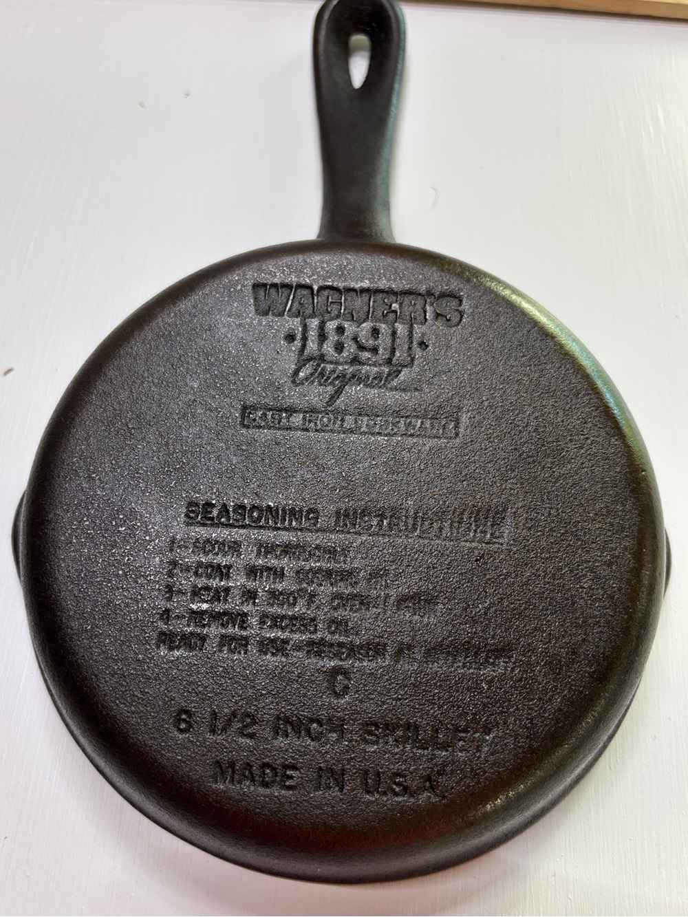 Wagner’s 1891 Original 6.5” Cast Iron Skillet Made in USA